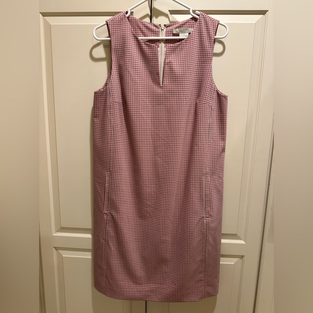 W by Worth Pink and Black Plaid Dress